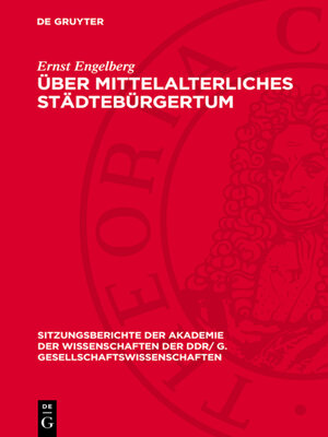 cover image of Über mittelalterliches Städtebürgertum